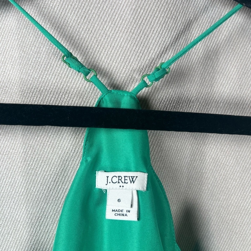 J.Crew Scalloped Lightweight Pullover Racerback Camisole Tank - Size 6 in Green - Picture 3 of 8